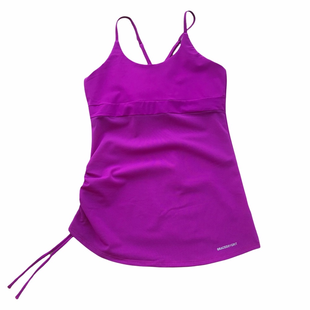 Graced By Grit Racerback Purple Workout Top Size S